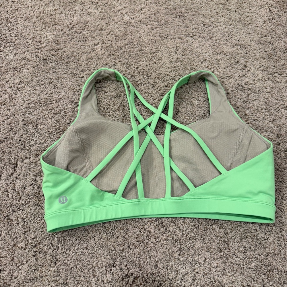 Lululemon Free To Be Serene Sports Bra Pistachio Size 10 - Picture 2 of 3